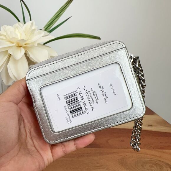 NWT Coach Leather Zip Card Case - Picture 2 of 6